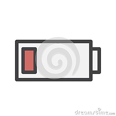 Illustration of low battery icon Stock Photo
