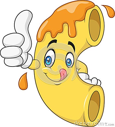 Macaroni and Cheese Cartoon Character Vector Illustration