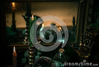 Magical stuff, old magic concept, spells and prediction Stock Photo