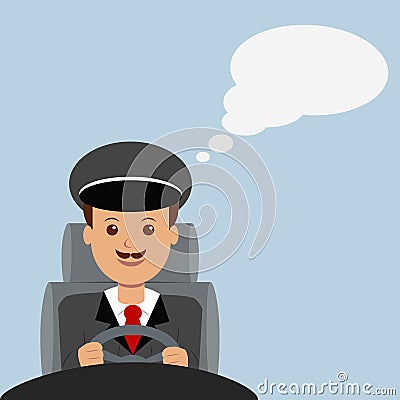 Illustration of a Male Driver. Stock Photo