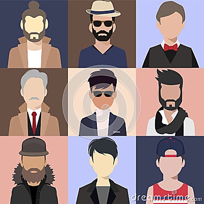 Avatar men Vector Illustration