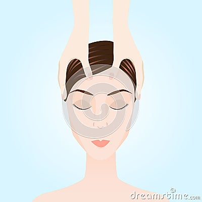 Illustration of a massage. Manual therapy. Stock Photo