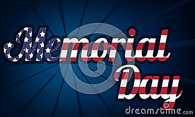 The illustration on Memorial Day. Cartoon Illustration