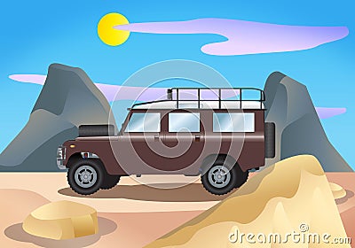 Land rover illustration Stock Photo