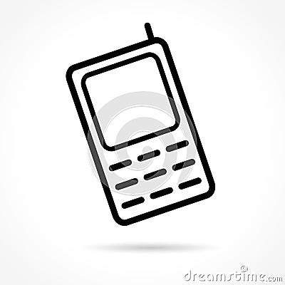 Mobile phone thin line icon Vector Illustration