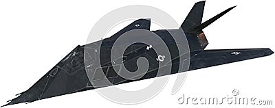 Stealth Fighter Jet, Plane, Isolated Stock Photo