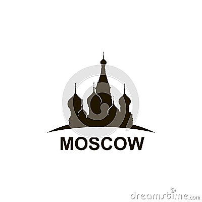 Moscow Saint Basil Cathedral Vector Illustration