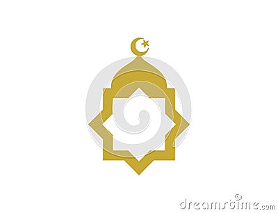 Illustration of a mosque. modern Islamic logo. good for any business, organization or foundation with a Islamic theme Vector Illustration