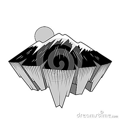 Illustration of a mountain logo Vector Illustration