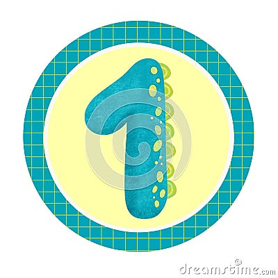 Illustration with multi-colored cheerful numbers Stock Photo