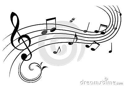 Music notes. Vector Illustration