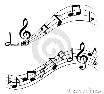 Music notes Vector Illustration