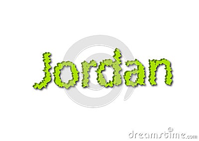 Illustration, name jordan isolated in a white background Stock Photo