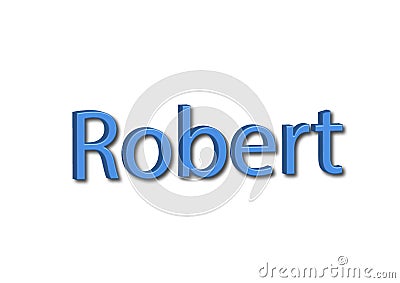 Illustration, name robert isolated in a white background Stock Photo