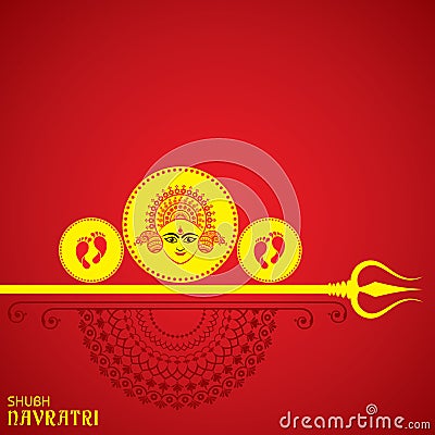 Navratri utsav greeting card Vector Illustration