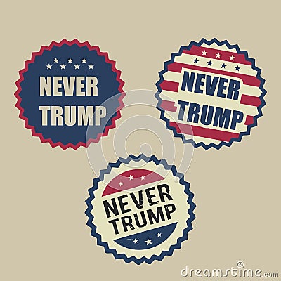 Illustration the never Donald Trump, flat design Cartoon Illustration