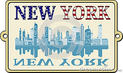 New York label Vector Illustration