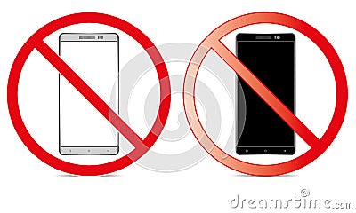 Off Mobile Sign Switch Off Phone Icon No Phone Allowed Mobile Warning Symbol Vector Illustration