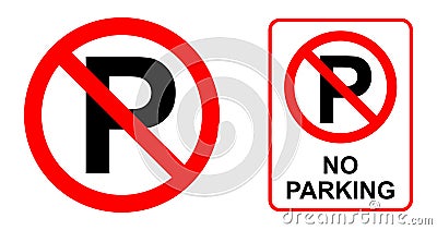 No parking sign Vector Illustration