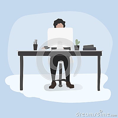 Illustration of office workers lifestyle Vector Illustration