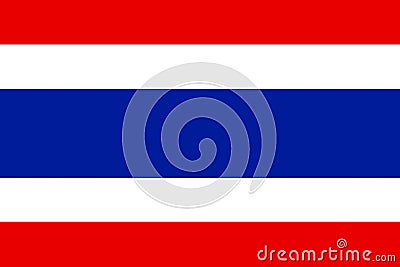 Illustration of the official Thai Flag Stock Photo