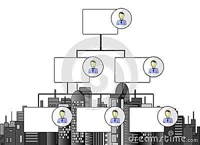 Illustration of organogram Stock Photo