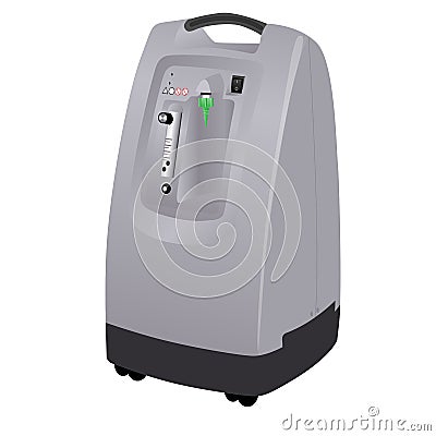 Illustration of an oxygen concentrator Stock Photo