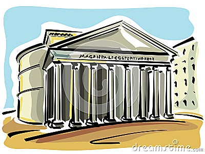 Rome (Pantheon) Vector Illustration