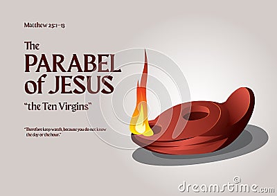 Bible stories - The Parable of the Ten Virgins Vector Illustration