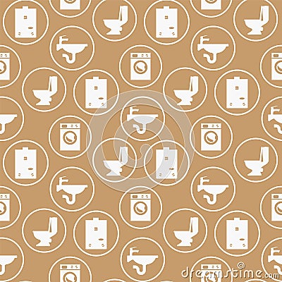 Illustration Pattern Concept Plumbing Fixture Vector Illustration