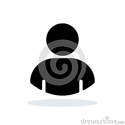 Person icon on white background Vector Illustration