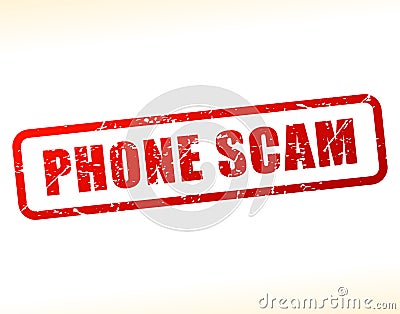 Phone scam text buffered Vector Illustration