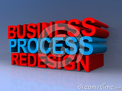 Business process redesign Cartoon Illustration