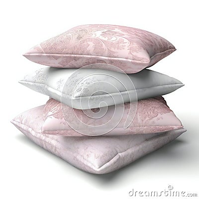 Pillows isolated on white background Cartoon Illustration