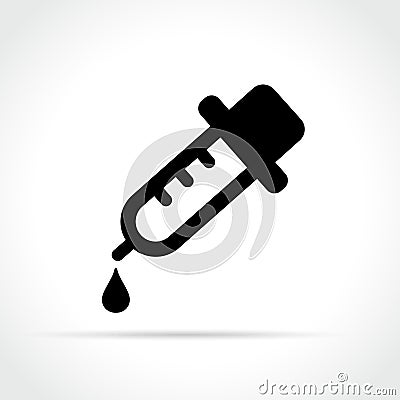 Pipette icon on white background Vector Illustration