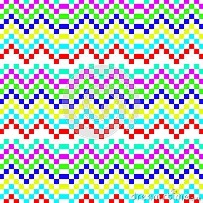 Illustration pixel line multicoloured abstract pattern background Stock Photo