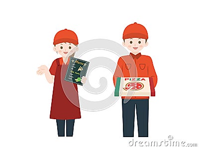 Pizza staff Vector Illustration