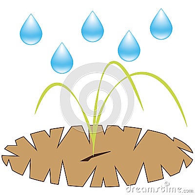 Illustration of the plant that need the pure water Stock Photo