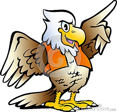 Illustration of an Pointing Eagle Vector Illustration