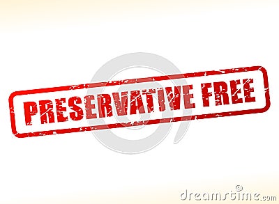 Preservative free text buffered Vector Illustration