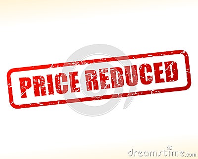 Price reduced text buffered Vector Illustration