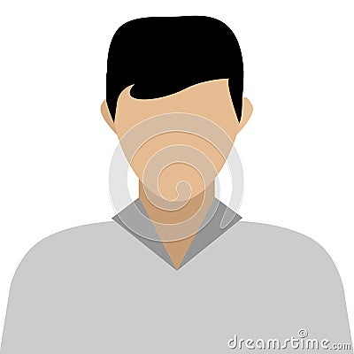 Illustration profile icon, avatar inhabitant, male Stock Photo