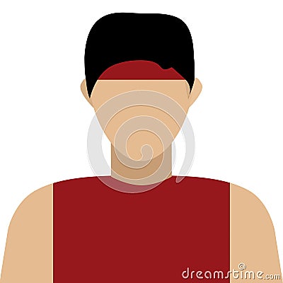 Illustration profile icon, avatar inhabitant runner, male Stock Photo