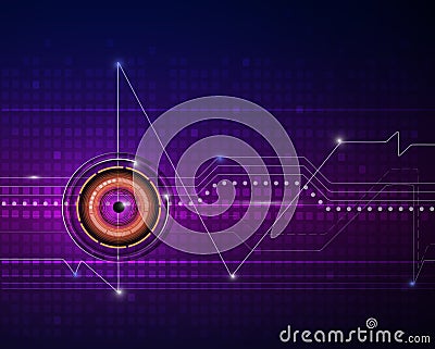 Illustration purple blue abstract technology Vector Illustration