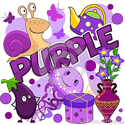 Illustration of purple color. Vector Illustration