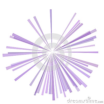 Purple sunburst circle illustration. Cartoon Illustration