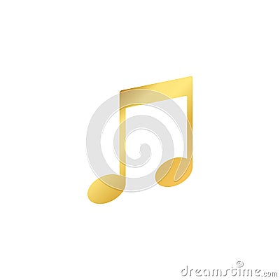 Illustration of a quaver musical note Stock Photo