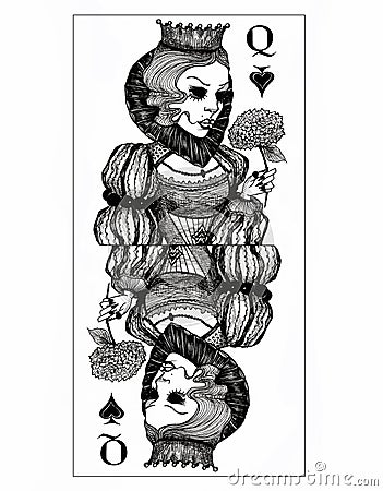 The Queen of Spades Stock Photo