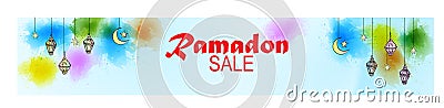 Illustration of Ramadan sale banner Stock Photo