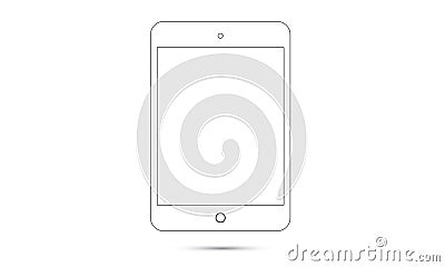 Vector Android Ipad Realistic Android Tablet Vector Illustration